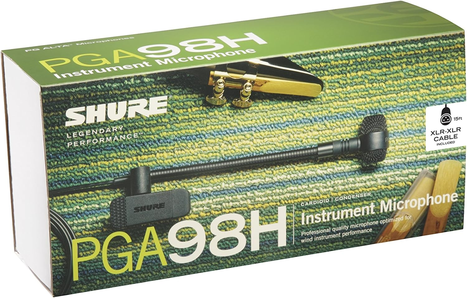 Shure PGA98H-XLR Cardioid Condenser Gooseneck Instrument Microphone with 15' XLR-XLR Cable image number 2