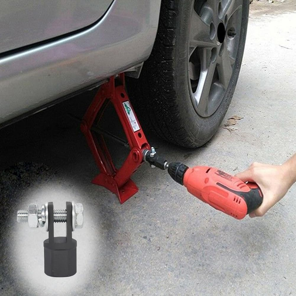 1/2'' Scissor Jack Adapter,Rv Trailer Socket for Drive Impact Wrench,Portable Scissor Jack Drill Adapter,Trailer Jack Drill Adapter,Drill Adaptor for Car,Trailer,Rv Accessory image number 4