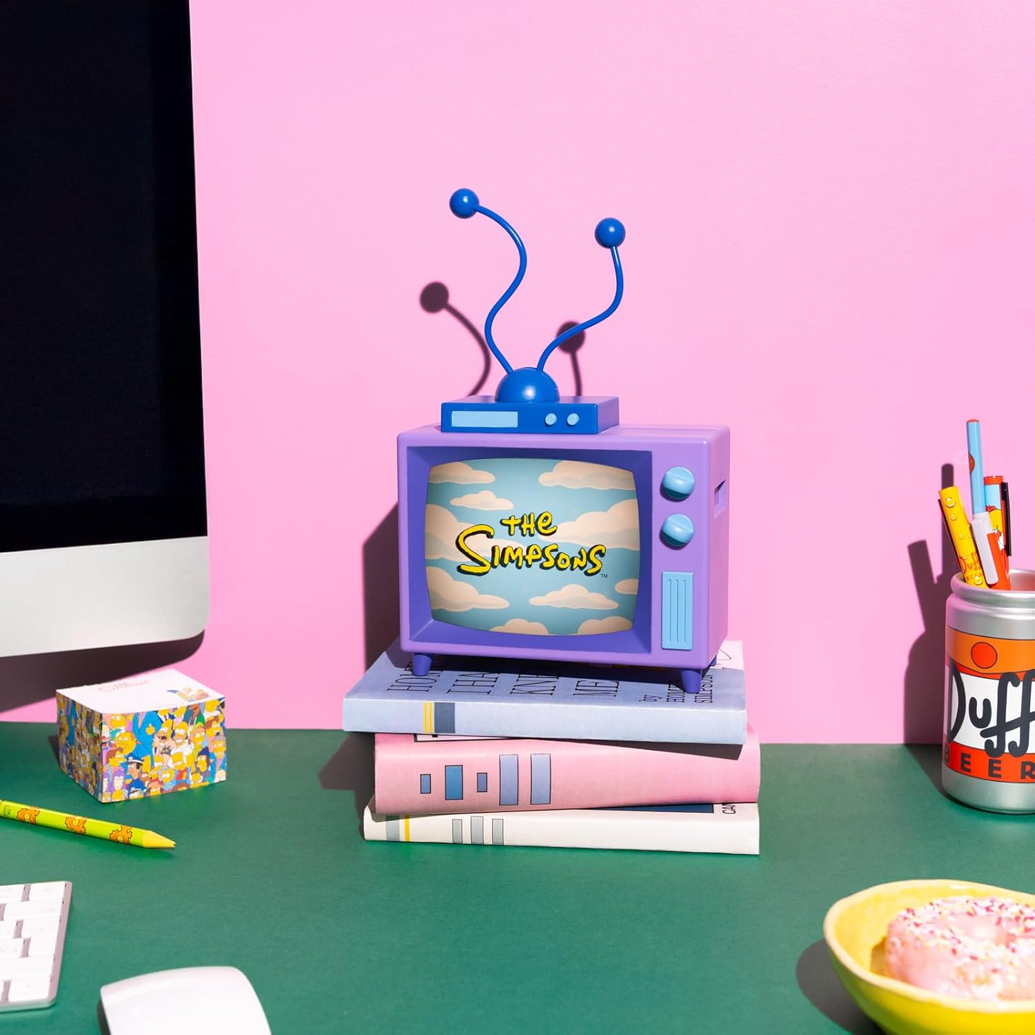 Grupo Erik Battery Lamp - the Simpsons Gifts | Desk Lamp Table, Mood Light, Gaming Light | the Simpsons Figures - TV with Bendable Antennas, Cool Room Decor image number 5