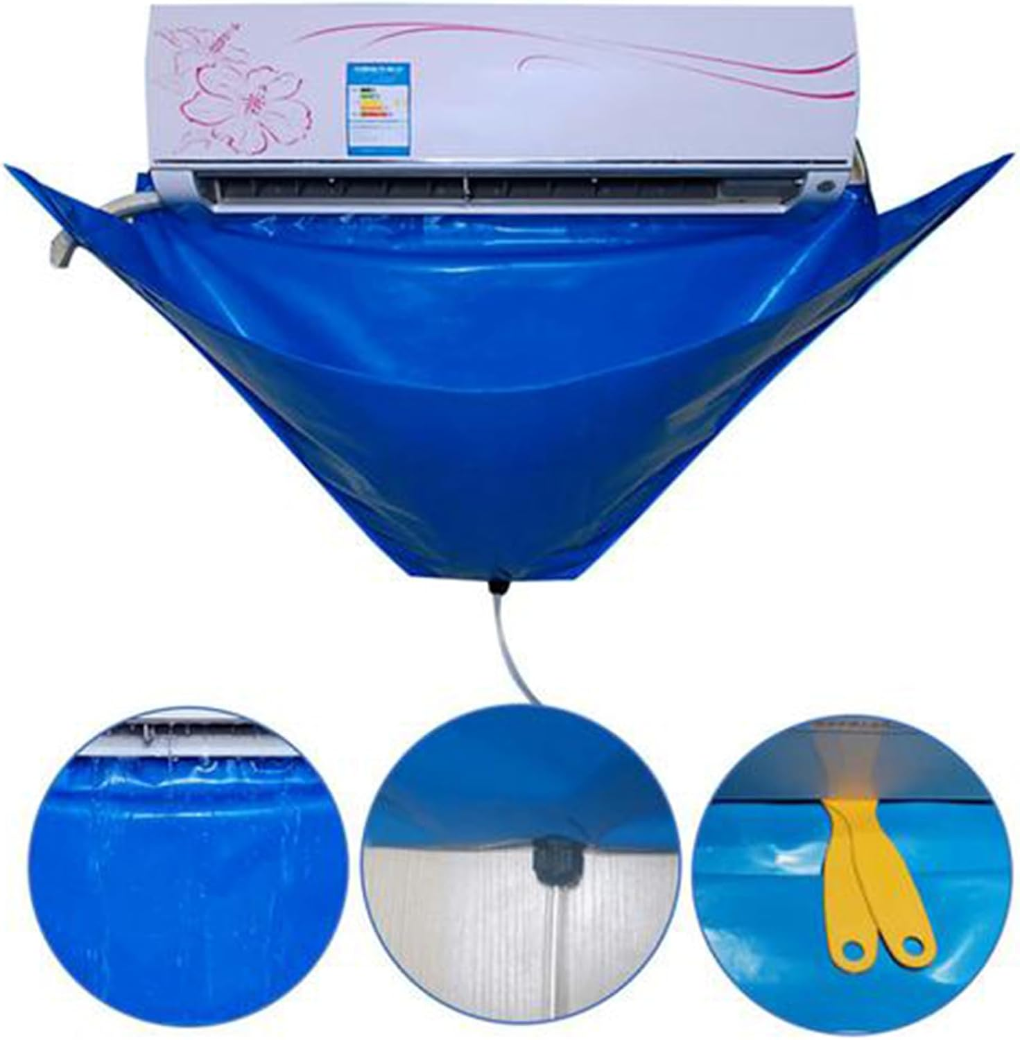 Air Conditioner Cleaning Cover Kit | Waterproof Wall Mounted Ac Clean Protector Kit - Waterproof Split Cleaning Service Bag, Home Air Conditioner image number 6