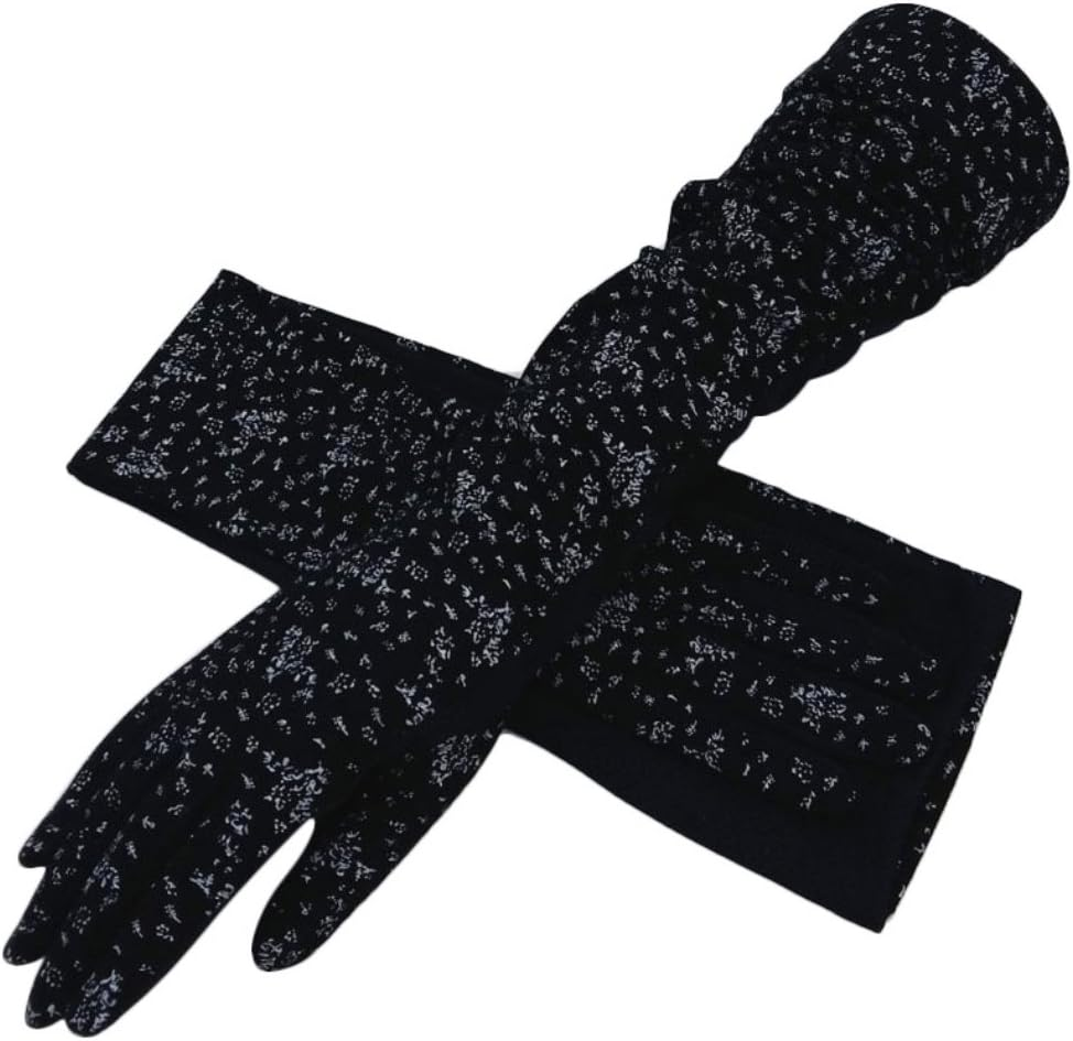 Womens Sunblock Long Driving Gloves Cotton UV Sun Protection Full Finger Gloves Arm Sleeve Cover