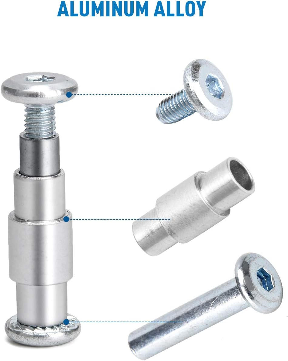 TOBWOLF 8PCS Inline Skate Shaft, Aluminum Alloy Skate Wheel Bearing Spacer, Roller Skate Accessories with Axle & Axles Screws & Wrench image number 2