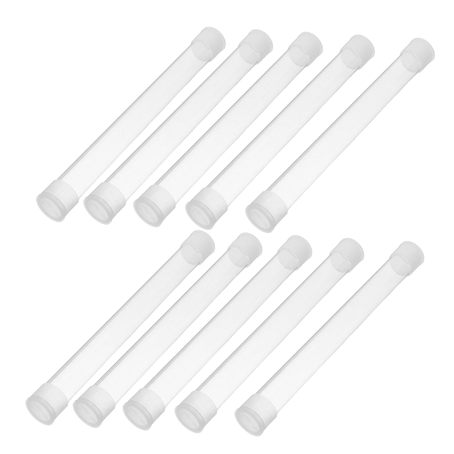 Iplusmile 10Pcs Thermometer Safety Case Transparent Plastic Tube Organizer for Home Office Travel Shock-Absorbing Protective Storage Container for Thermometers image number 5