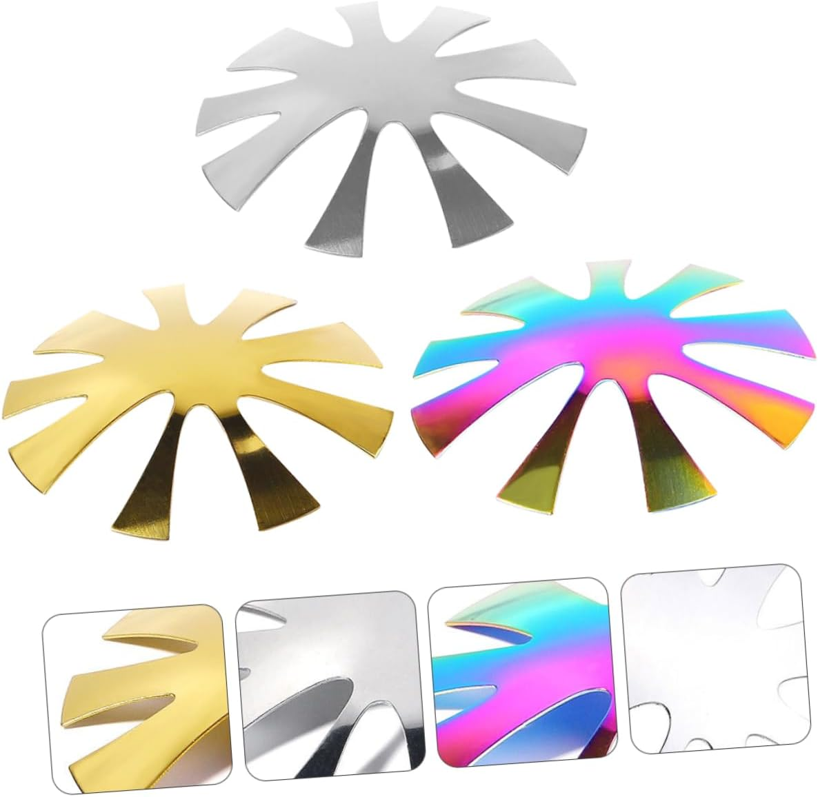 MERRYHAPY 3Pcs French Manicure Stencils Nail Art Tools for Manicure Nail Stencils image number 5