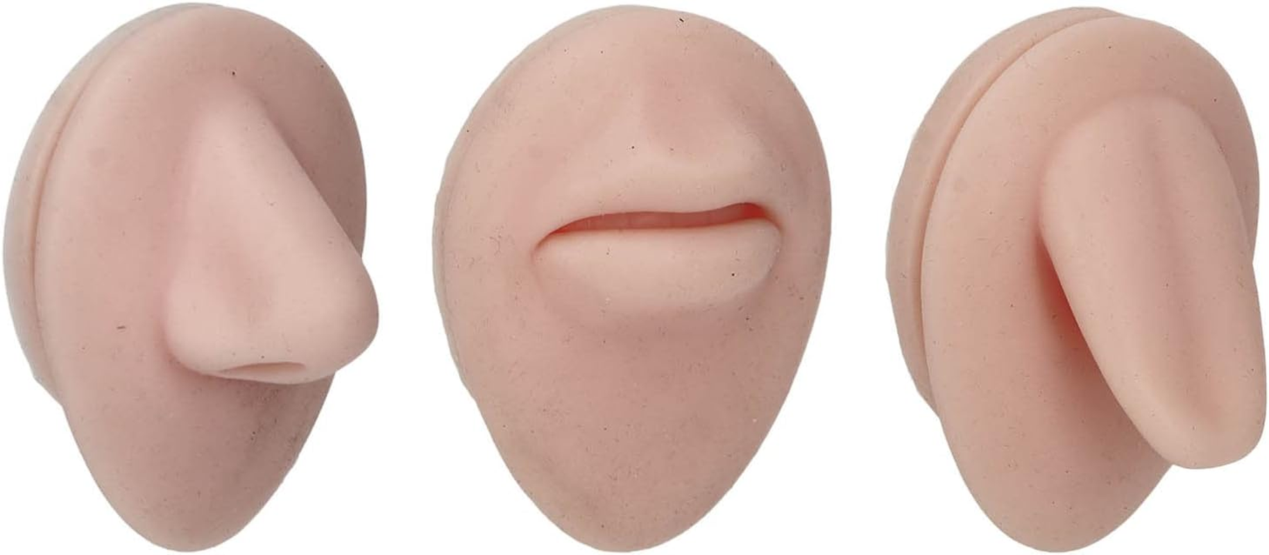 Silicone Piercing Body Model 3D Simulation Reusable Vivid Piercing Body Model (Deep Skin Color)