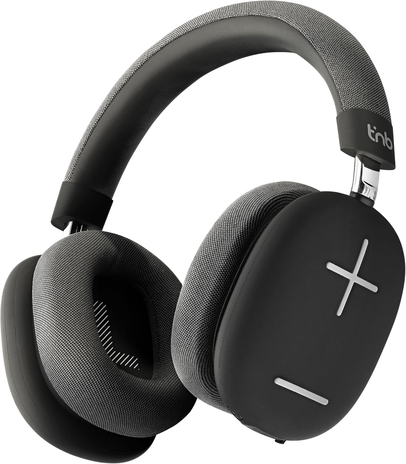 T'Nb Bounce Max - New Comfortable round Bluetooth Headphones Stereo Sound with Built-In Microphone and up to 50 Hours Battery Life - White