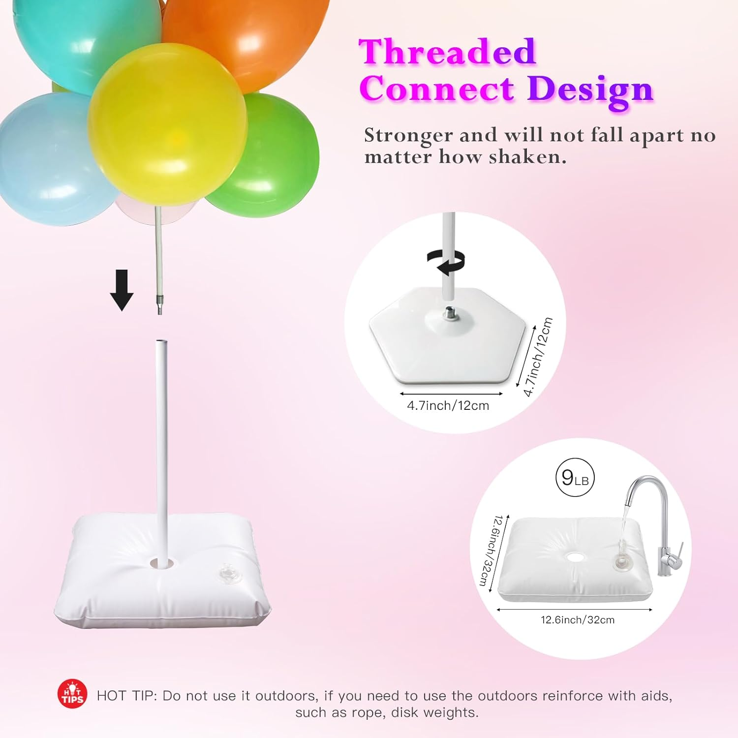 YALLOVE 21Ft Balloon Arch Stand Kit, Free Combination in Width and Height (E.G. 10Ft X 7.5Ft), Convenient to Assemble and Disassemble