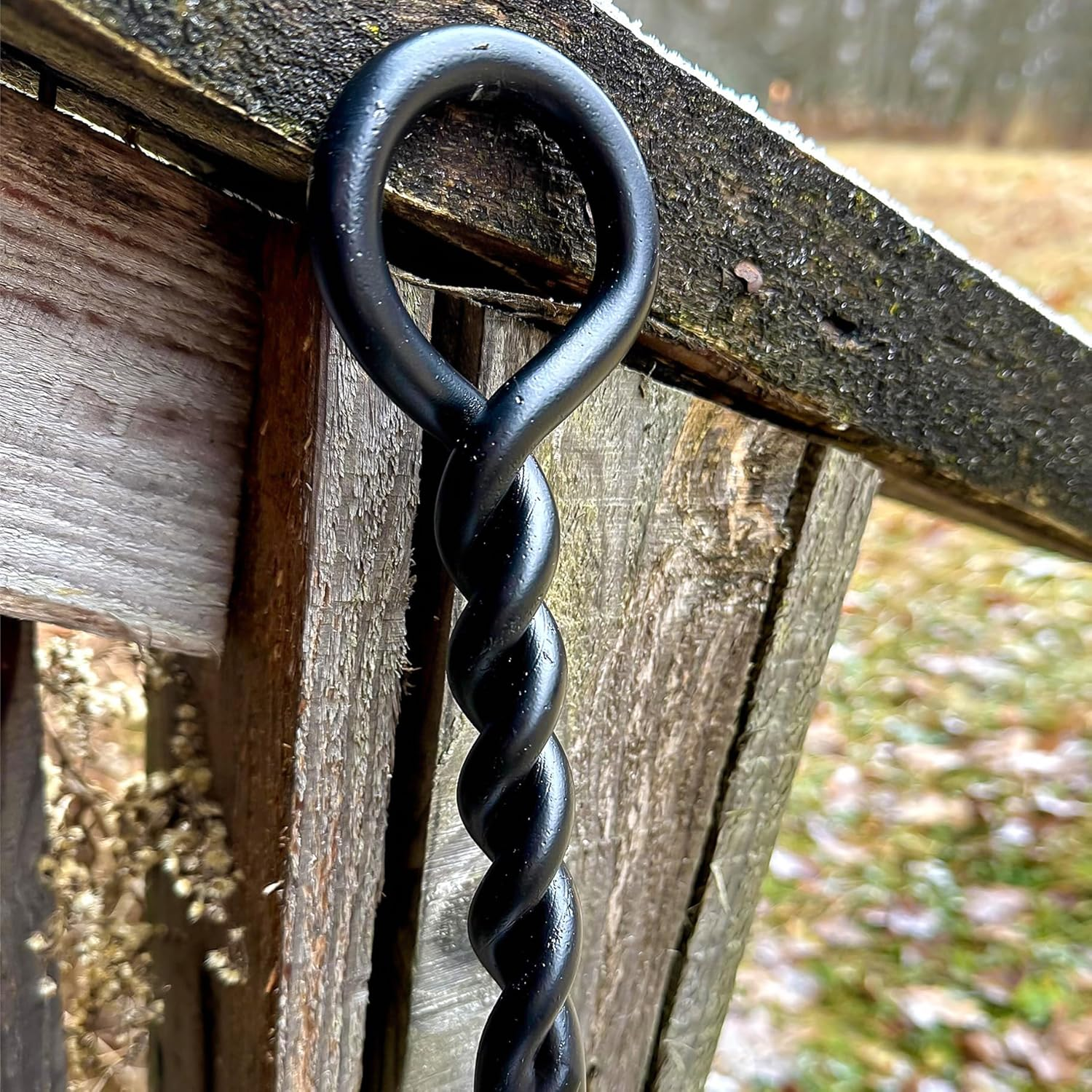 Fire Poker for Fire Pit, 40&rdquo;Twisted Rope Design Fireplace Poker, Heavy Duty Handmade Fire Pit Poker for Campfire Wood Stove Firewood Log Coals, Outdoor and Indoor Fireplace Fire Pit Tools image number 5