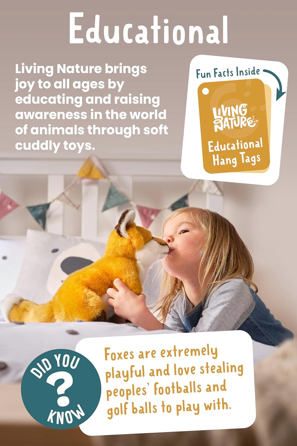 Living Nature Yellow Chick Plush, 12Cm Realistic Soft Toy Made with Naturli Recycled Materials, Eco-Friendly and Cuddly, Ideal for Kids and Easter Celebrations image number 4