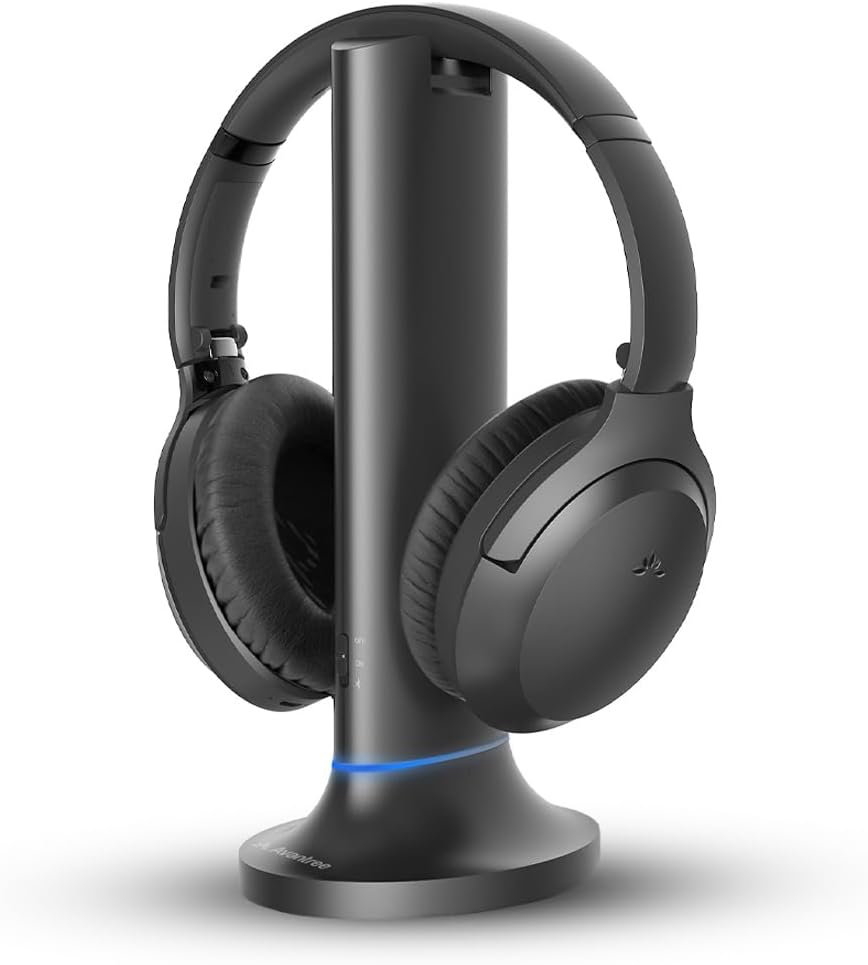 Avantree Opera plus - Wireless Headphones for TV Watching with Transmitter & Charging Dock 2-In-1, 3D Surround Sound, Clear Dialogue Mode, Pass-Through Support, and 164Ft Long Range image number 1