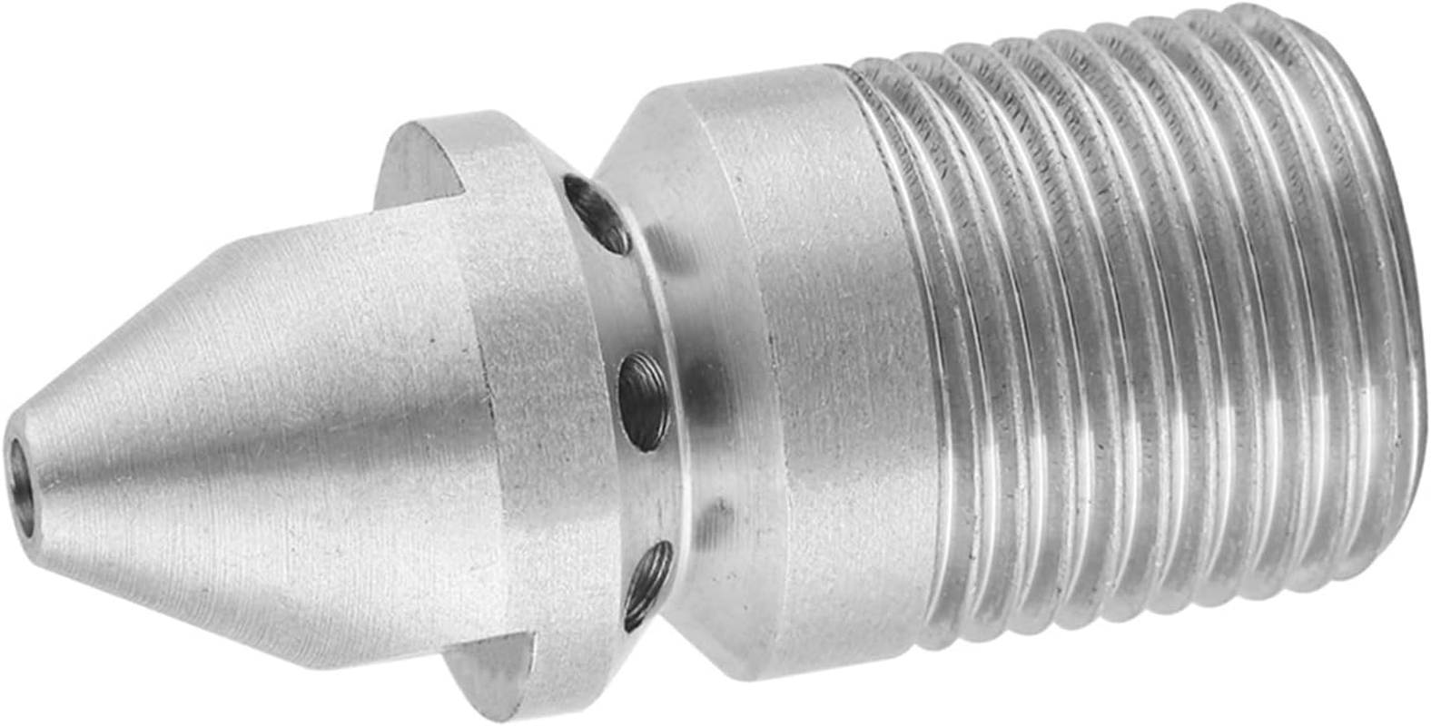 S04 Stainless Steel Sewer Jet Cleaning Nozzle with 3/8BSP Male Thread for Drain and Pressure Pipe image number 6