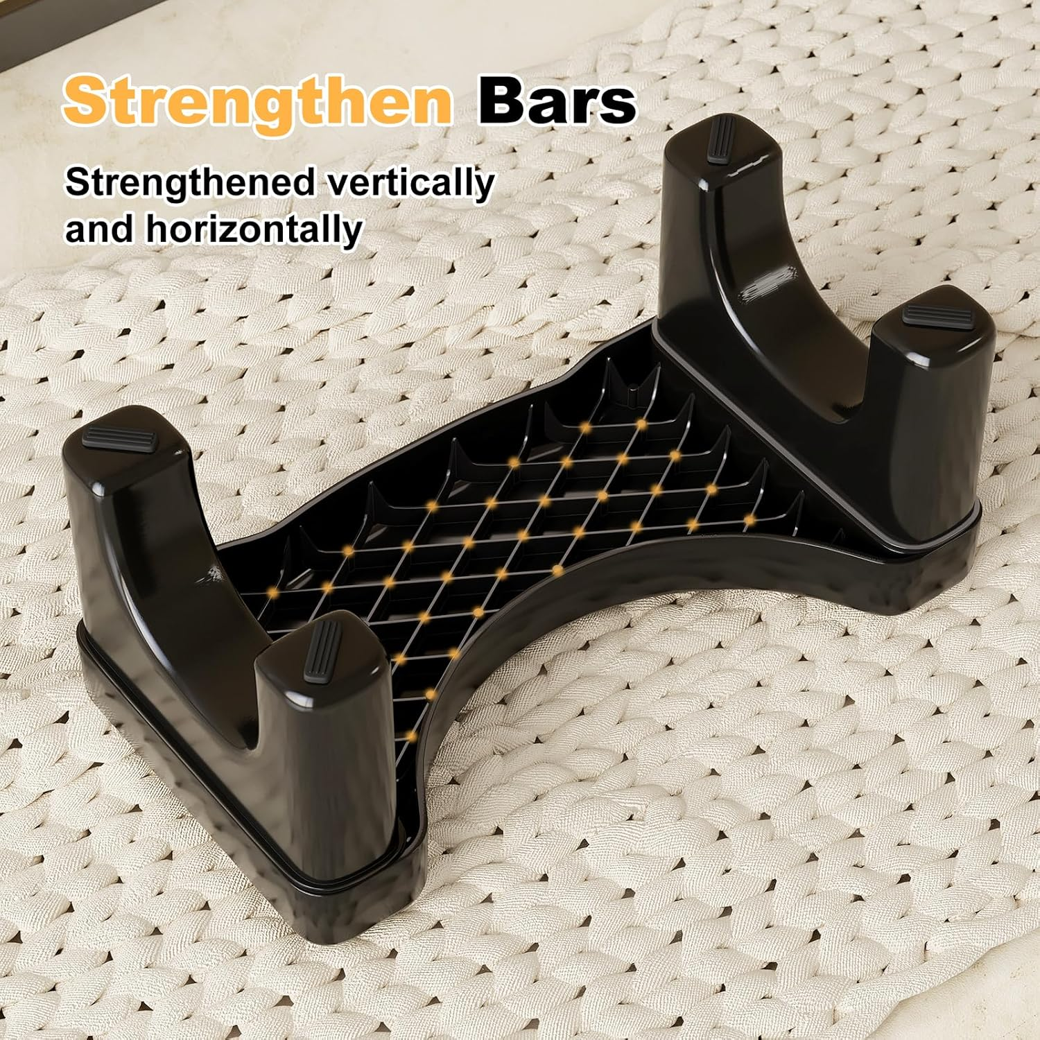 Black Toilet Stool Squat Adult, 7" Squatting Poop Stool for Toilets, Bathroom Foot Rest Stools for Pooping, Potty Toilet Step Stool for Toddlers & Adults, Non-Slip Pads image number 2