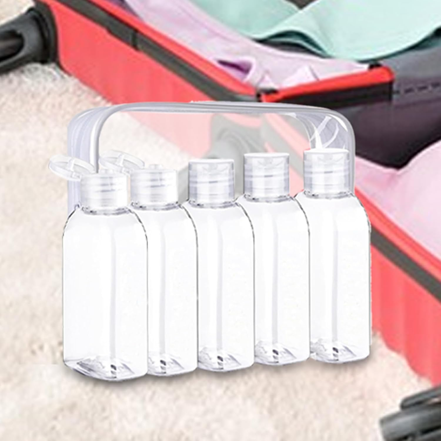 G&eacute;n&eacute;rique Travel Liquid Bottles, Portable Lotion Containers - 100Ml Clear Leak Proof Bottles for Home, Sports, Hiking, Camping and Holidays image number 1
