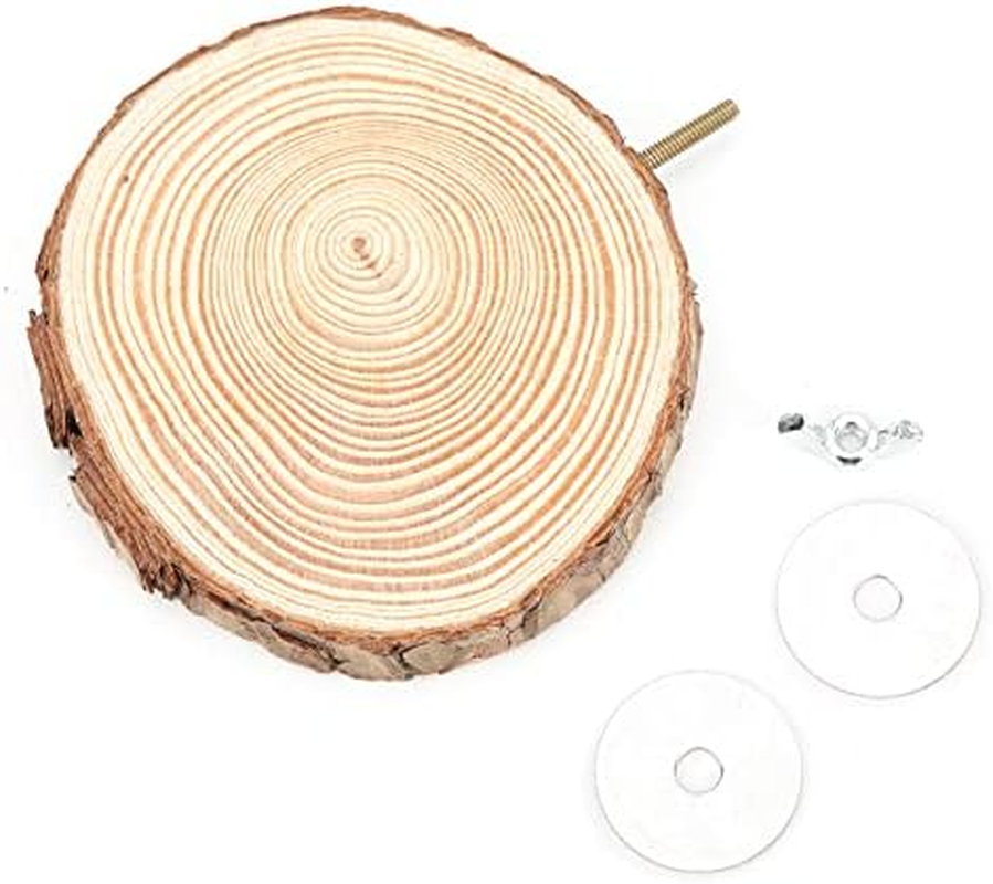 Round Wooden Stand Perch, Platform Bird Stand for Small Animals Budgie Conure Parakeet Cockatiel Lovebird Gerbil Rat Chinchilla Easy Install and Clean Lightweight (5-6) image number 4