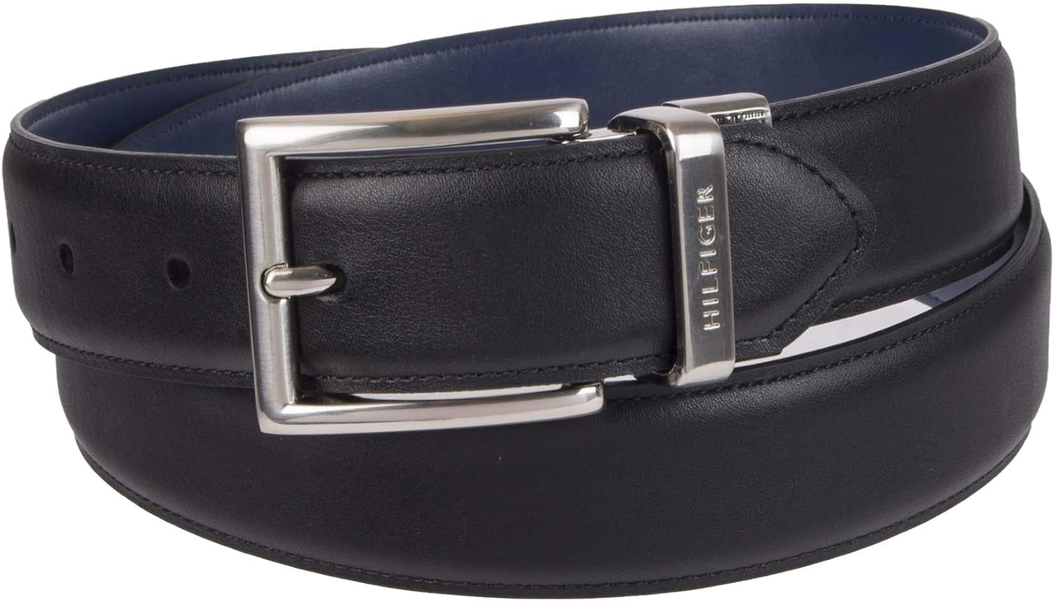 Tommy Hilfiger Men'S Dress Reversible Belt with Polished Nickel Buckle Belt