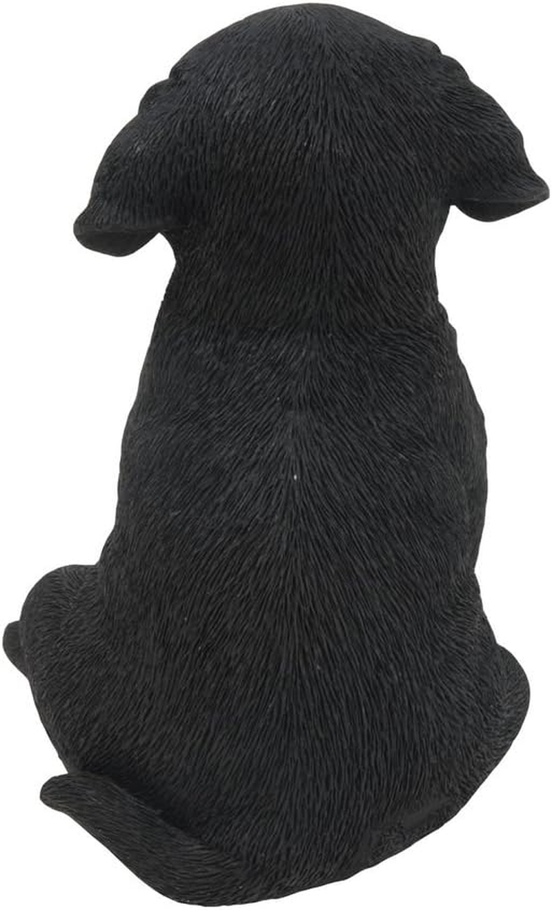 Hi-Line Gift Ltd Labrador Puppy Statue, Black image number 4