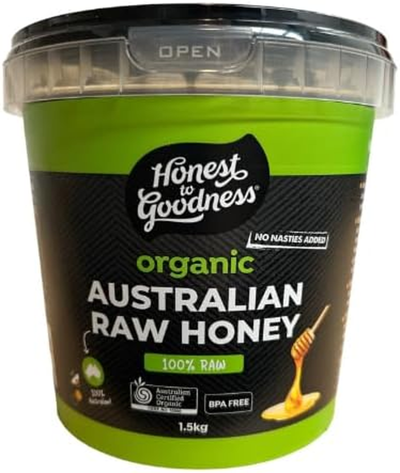 Honest to Goodness, Australian Organic Raw Honey, 1 Kg - as Pure as Honey Can BEE! Raw, Unpasteurised and Packed Full of Natural Goodness. Rich Honey Flavour. image number 2
