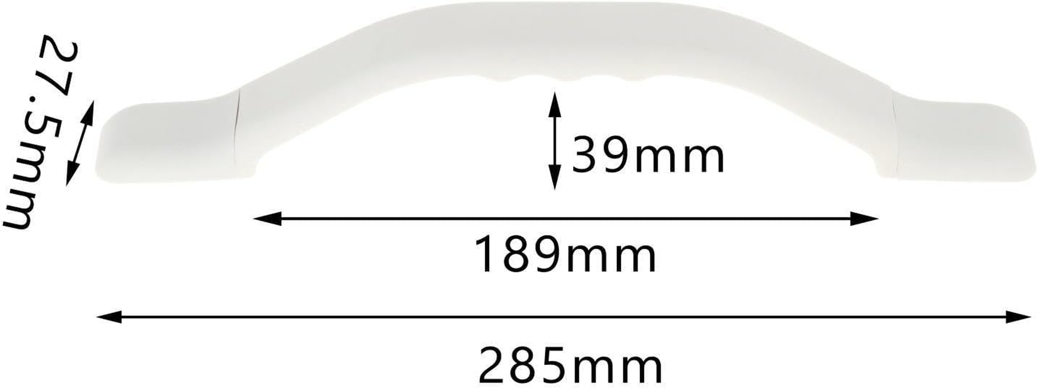 Perfk RV Grab Handle Grab Bars Assist Handle Comfortable Grips Entry Doors Assist Bar Grab Door Handle for Bathtubs Cargo Trailer Elderly Bathroom, White 28.5Cm image number 5