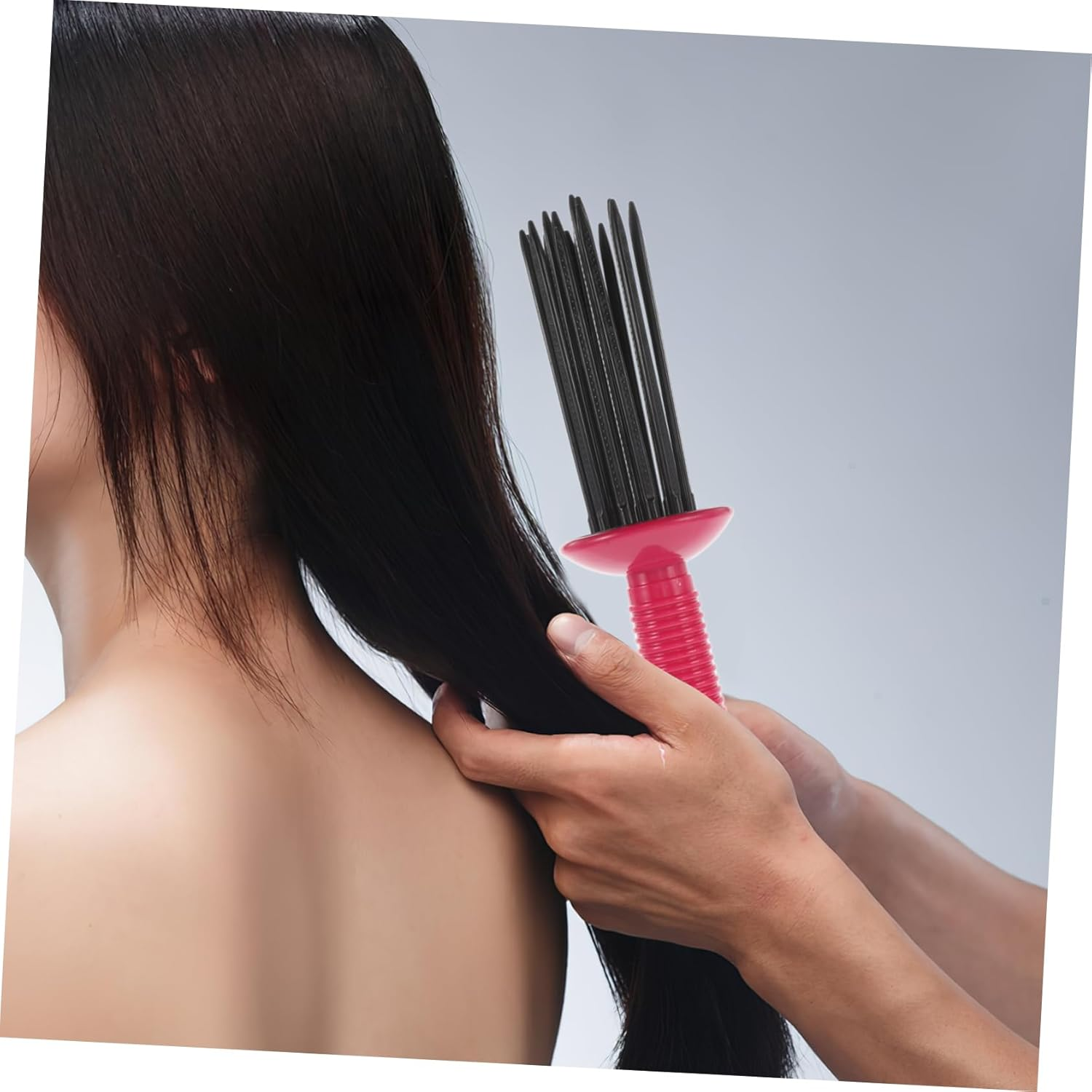 MOTHNUR Rolling Comb for Curly Hair Fluffy Hair Curling Roller Brush for Styling Tools