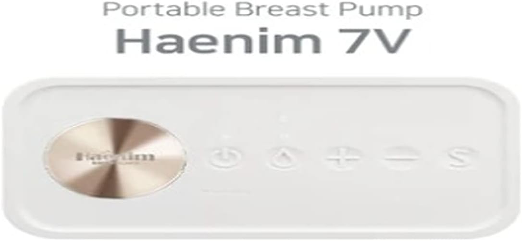 Haenim 7V Portable Breast Pump, White/Gold image number 1