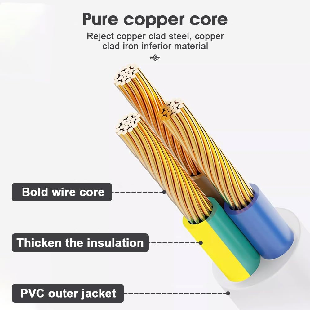 10 Meter Extension Cord, Heavy Duty Power Extension Cable, Durable Flexible Extension Cable Wire Perfect for Home Office Garage Workshop Lawn Mower, SAA AU Approved (10 Meter) - 3 Meter image number 5