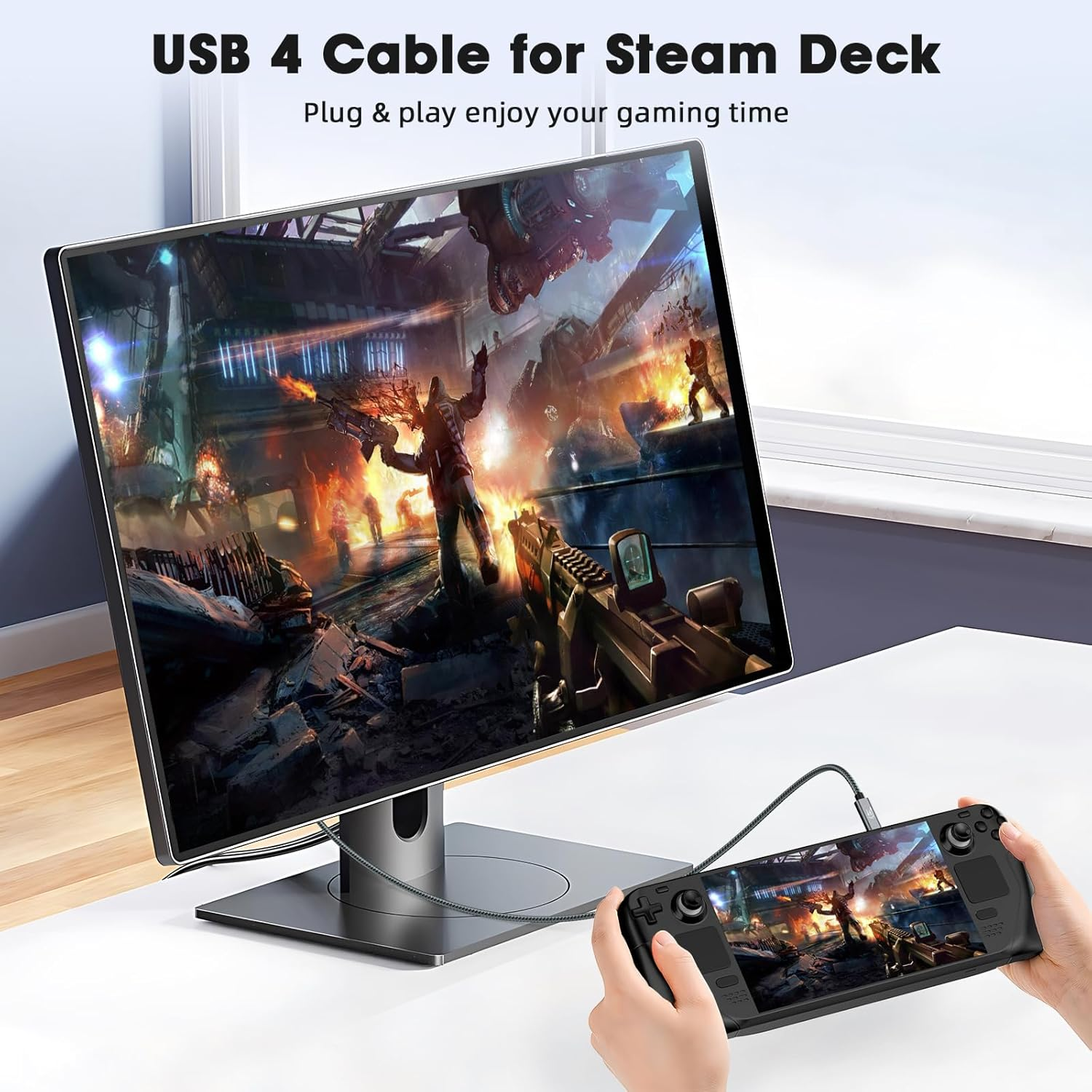 USB C Cable 0.5M, 240W, USB 4 Data Cable, 40Gbps, 8K HD Display, Thunderbolt 4/3 Compatible, Compatible with Iphone 16 15, Macbook, Hub, Docking and More (0.5M) image number 5