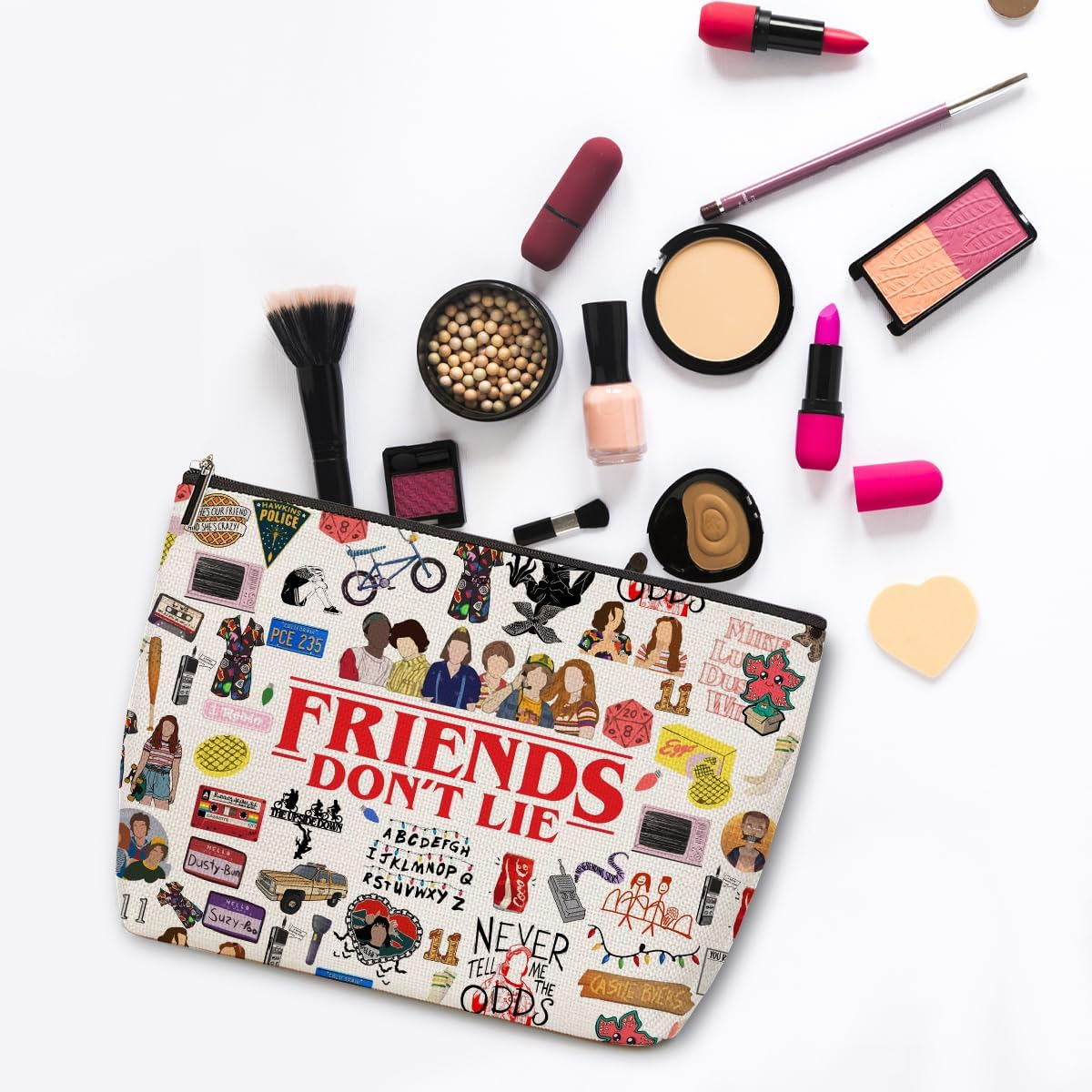 Friends TV Show Merchandise Makeup Bag Friend Gifts Friendship Gifts for Women Cosmetic Bag Christmas Anniversary Graduation Best Friend Birthday Gifts Bestie Gifts for Women Her Friends Fans Sister, image number 1
