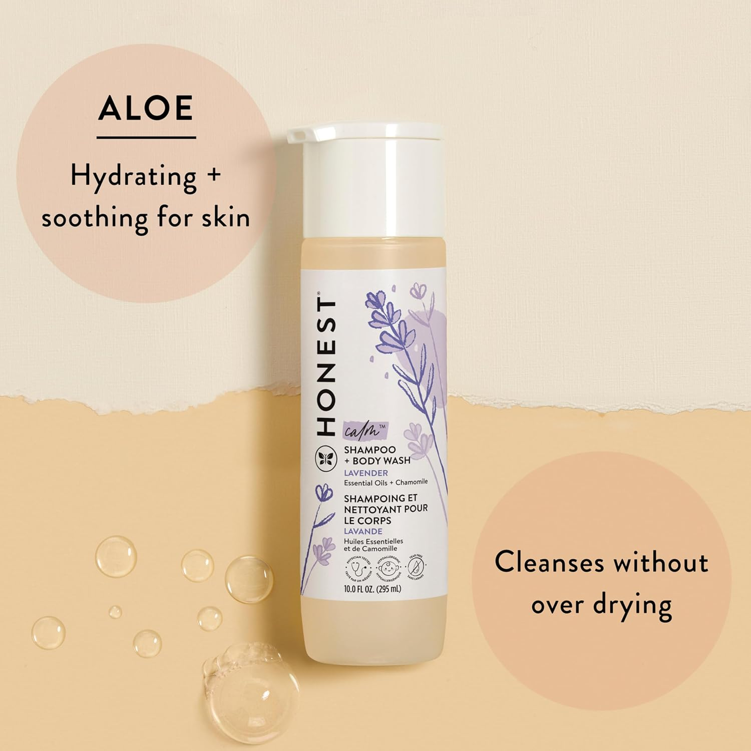 The Honest Company Ultra Dreamy Calming Lavender Shampoo + Body Wash | Tear-Free Baby Shampoo with Naturally Derived Ingredients | Sulfate- & Paraben-Free Baby Bath | 18 Fl. Ounces image number 5