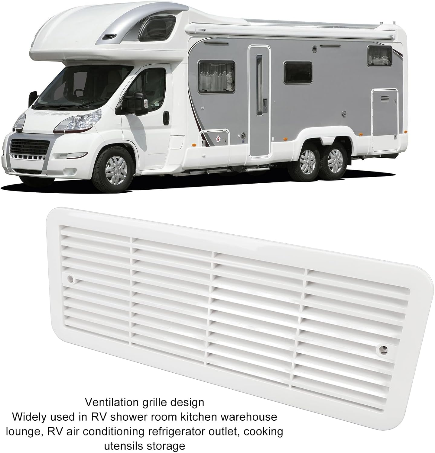 RV Side Vent Fan, 12V Three Fans Quiet RV Refrigerator Fan with Protecting Net, Air Vent Ventilation Exhaust Fan for RV Yacht Boat Trailer, Efficient Cooling, Easy Installation image number 1