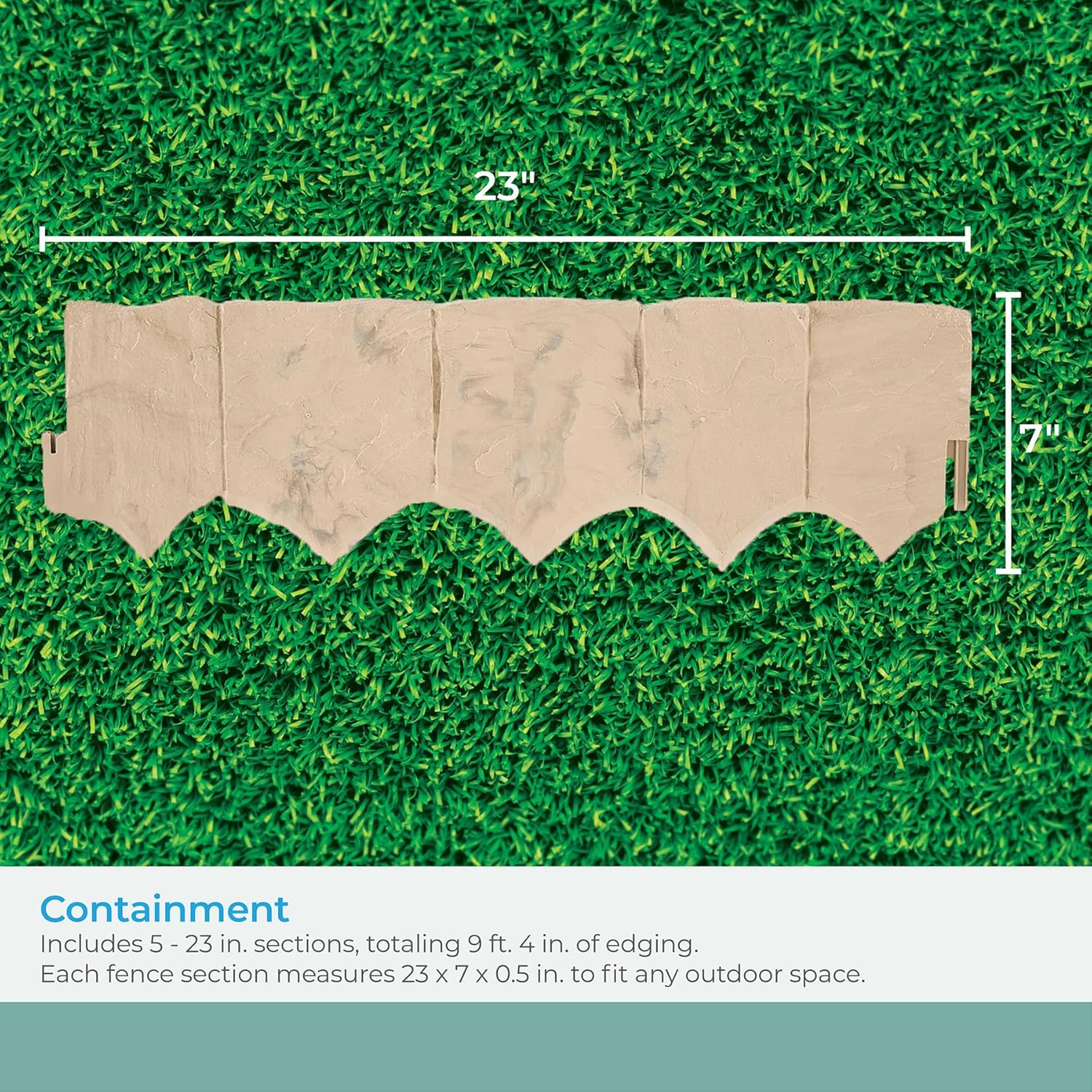 Suncast 10 Feet Flagstone Edging image number 1