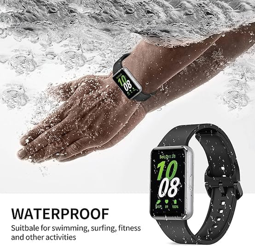 Compatible for Samsung Galaxy Fit 3 Watch Bands, Soft Silicone Replacement Straps Adjustable Sport Wristbands for SAMSUNG Galaxy FIT 3 SM-R390 Smartwatch Bands for Women&Men image number 3