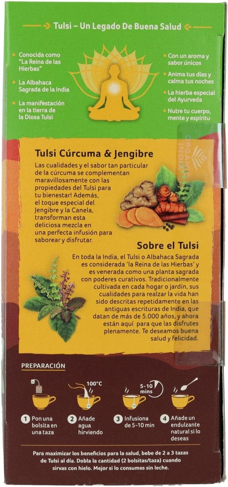 Organic India Tulsi Turmeric Ginger Tea 25 Teabags image number 1