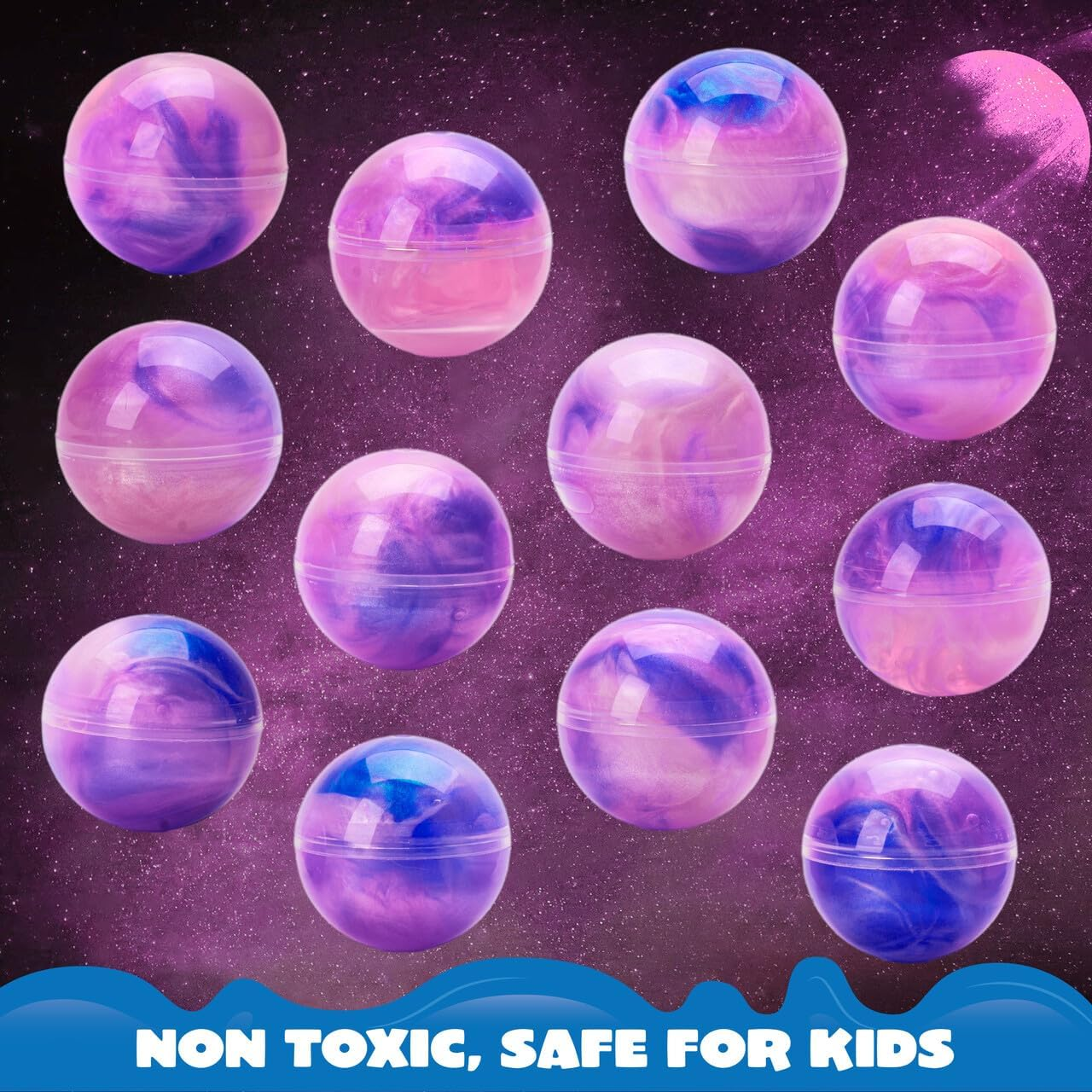 JOYIN Slime Party Favors, 24 Pack Galaxy Slime Ball - Stretchy, Non-Sticky, Mess-Free, Stress Relief, and Safe for Girls and Boys - Classroom Reward, Party Supplies image number 2