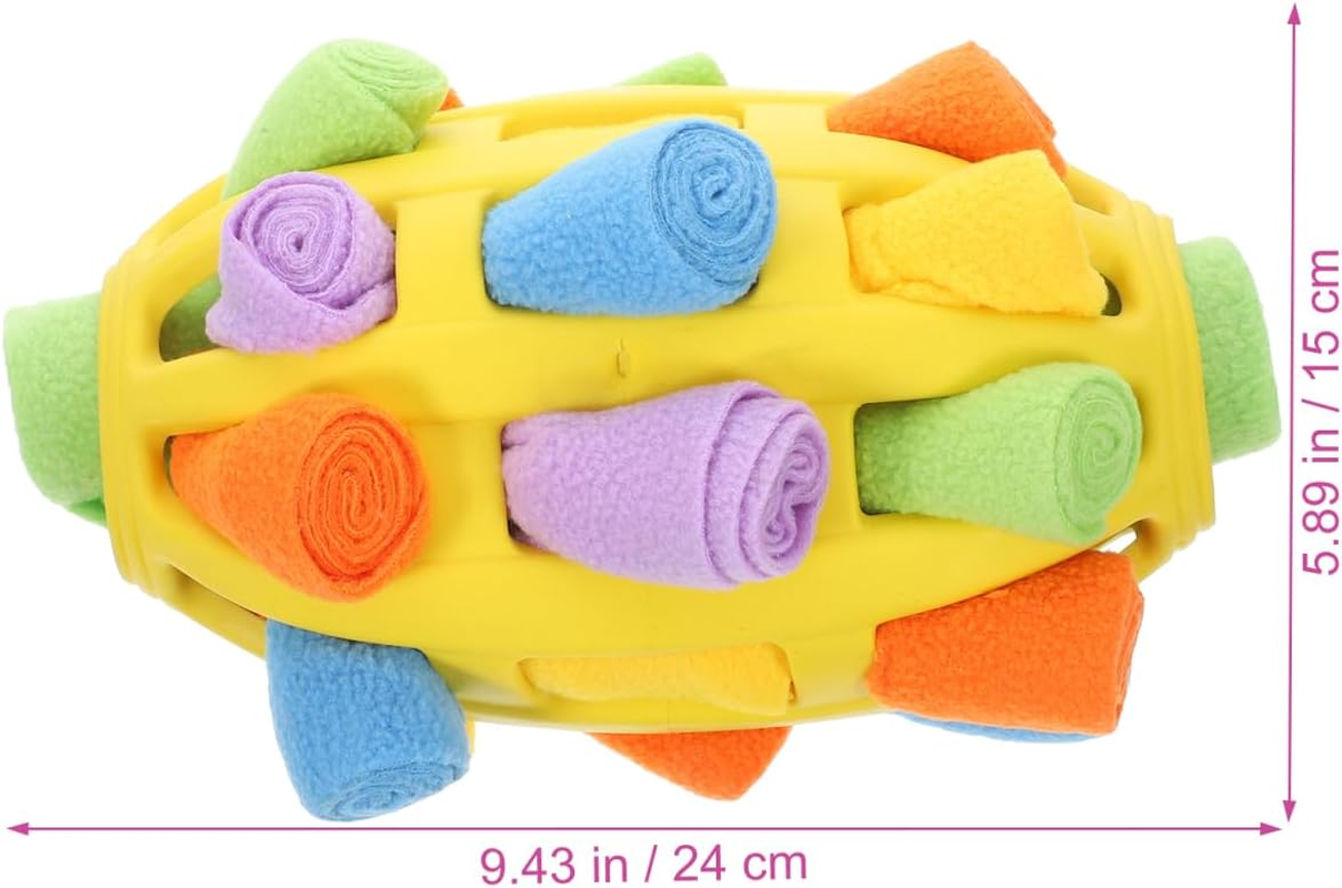 Large Dog Snuffle Ball Slow Treat Dispenser Enrichment Toys for Dogs Yellow Olive image number 5