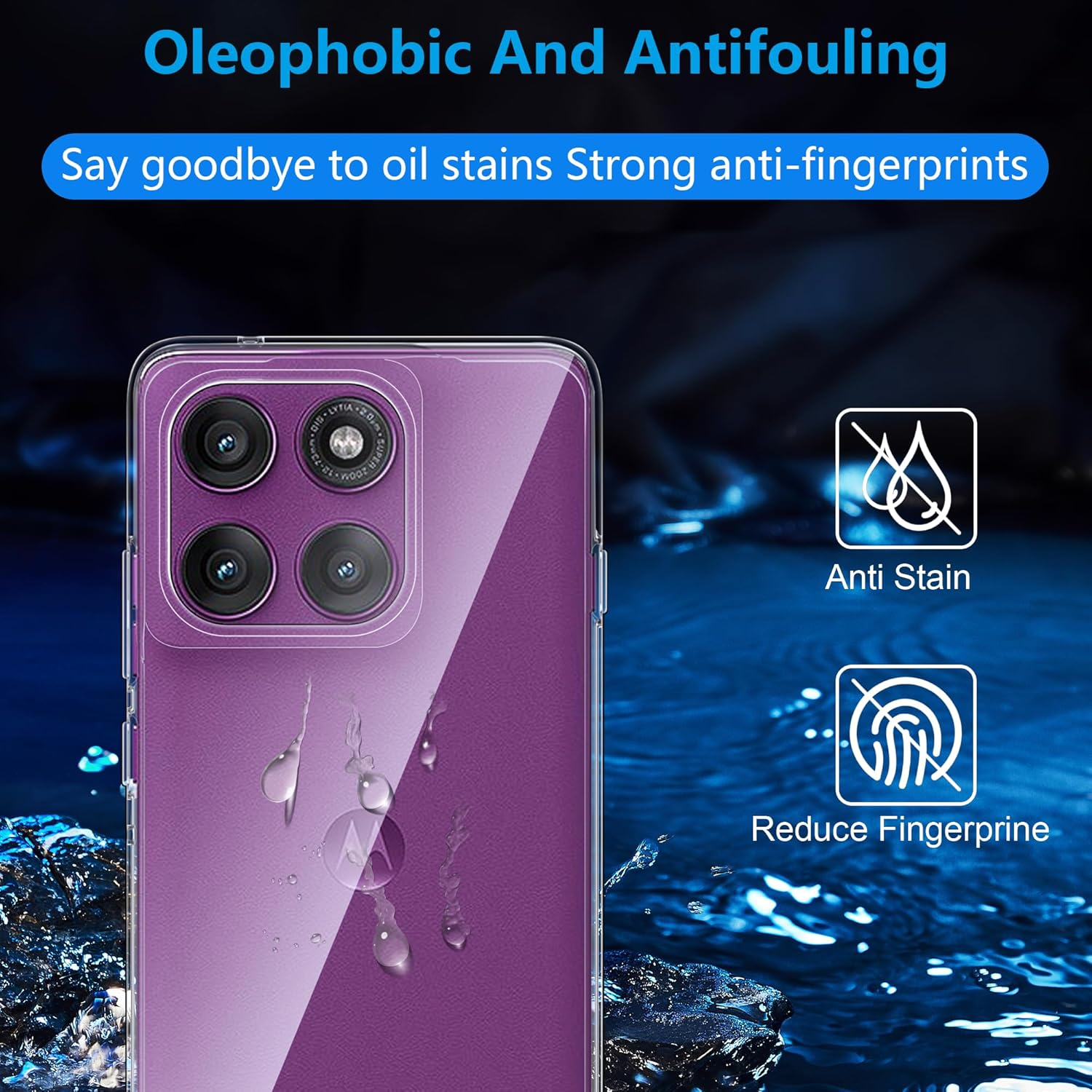 FDHYFGDY Case for Motorola Edge 60 Pro Protective Case, Transparent Shockproof Silicone Mobile Phone Case, Clear, Thin, Soft TPU Bumper Cover Case image number 6