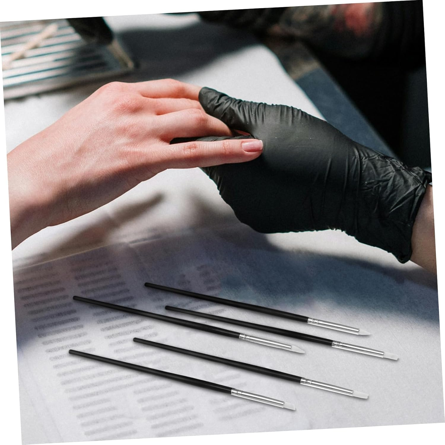 PENIKOKO 15Pcs Nail Polishing Pen Nail Painting Brush Cuticle Pushers for Home Use Beauty Salons image number 3