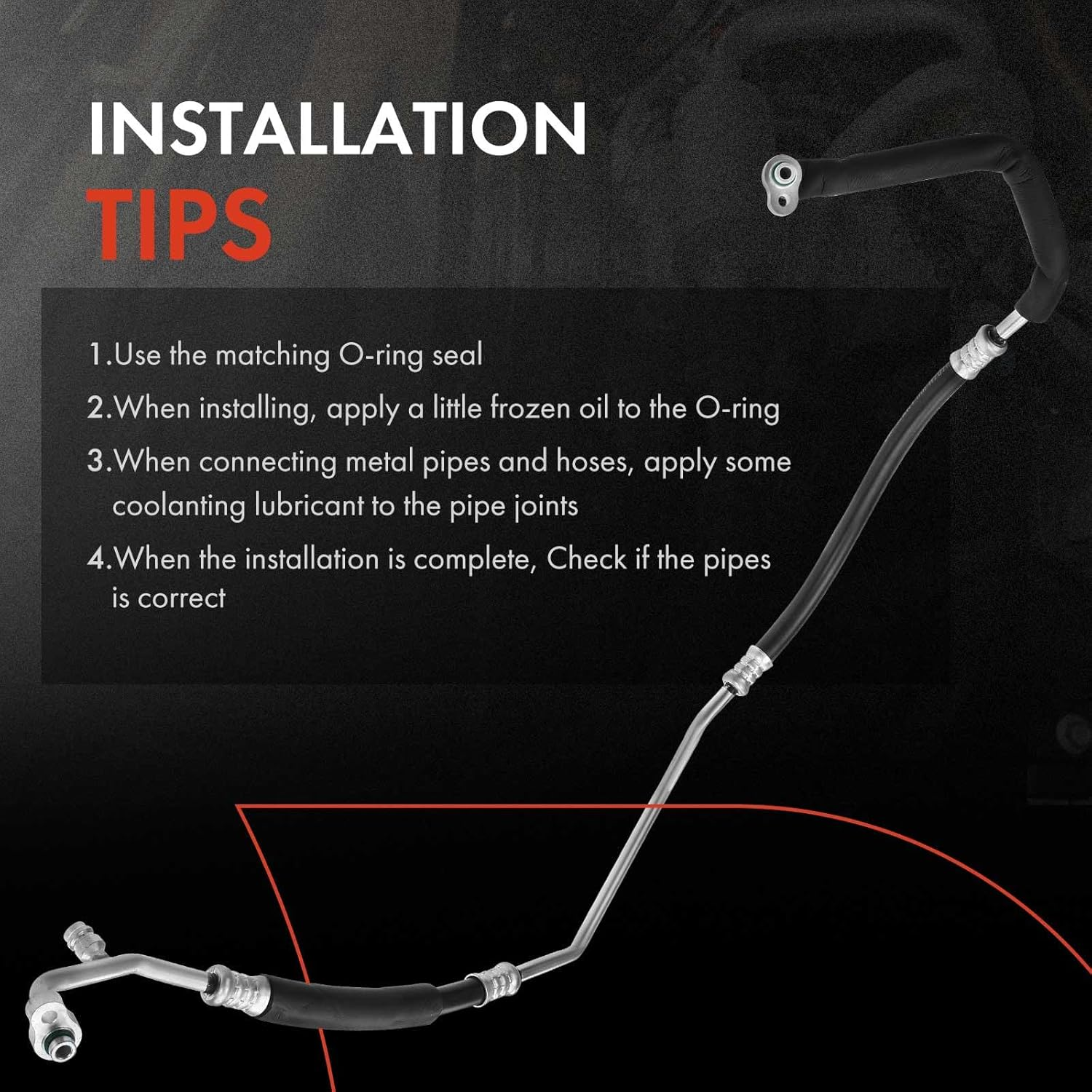 A-Premium A/C Discharge Line Hose Assembly Compatible with Mazda 3 2004-2009 2.0L, 3 2004-2008 2.3L, Compressor to Condenser