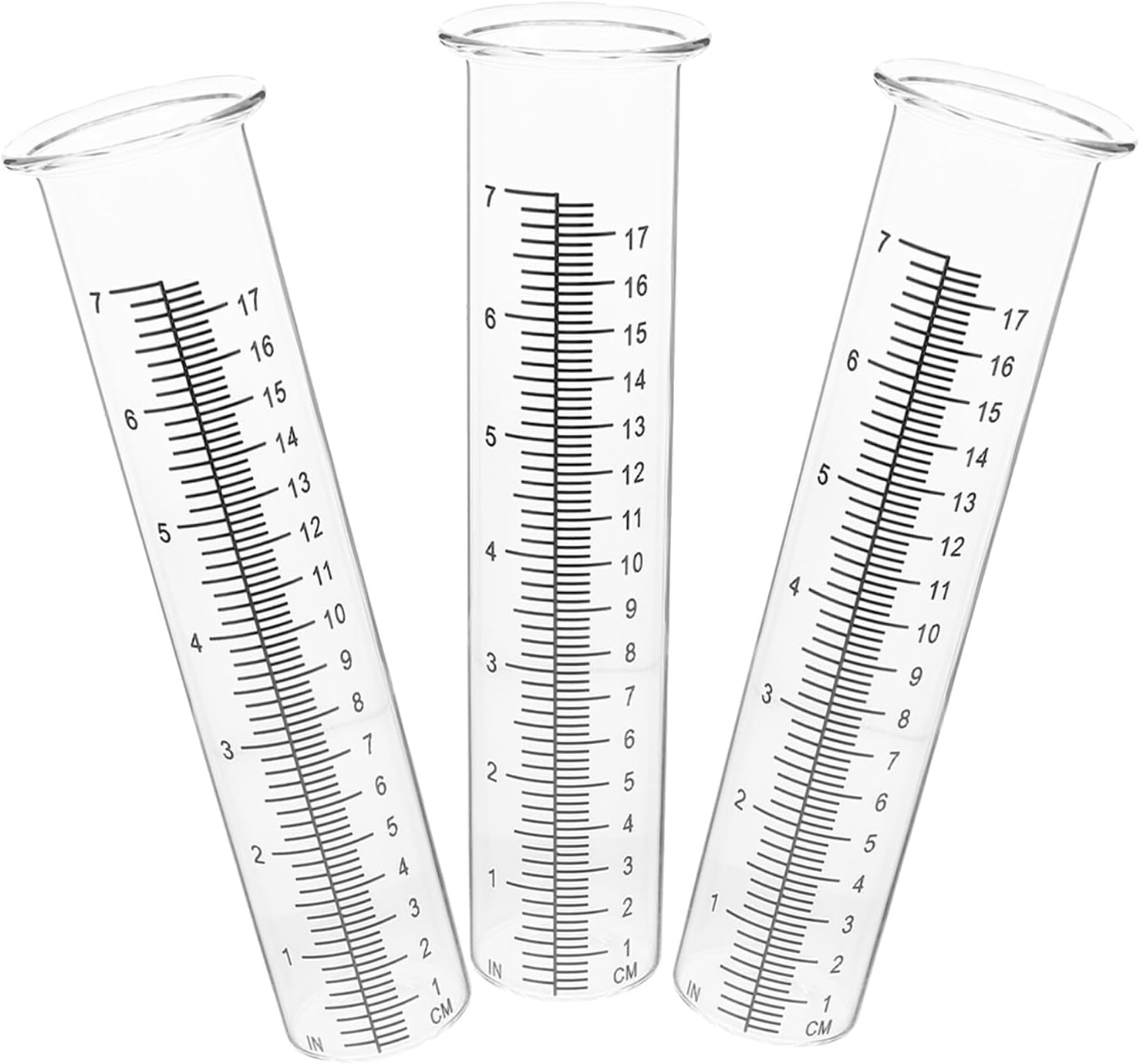 3Pcs Freeze Plastic Rain Gauge Tubes Crack Resistant Outdoor Rainfall Measurement Tool with Clear Numbers for Garden Lawn Deck Weatherproof Design