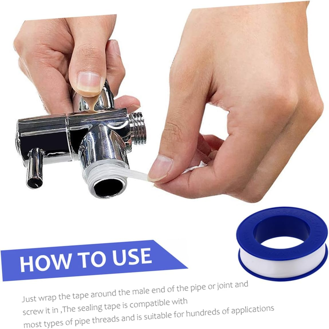 Mobestech 20Rolls PTFE Tape High Temperature Sealing Tape Double Sided Adhesive Water Leak Sealant image number 4