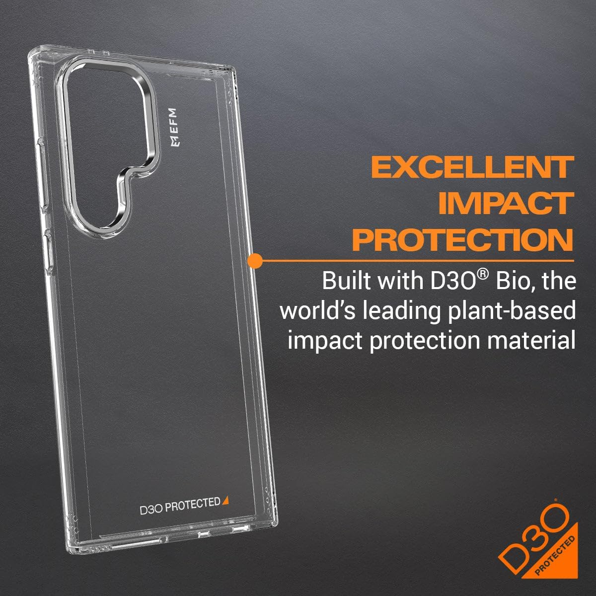 EFM Case Armour with D3O BIO Case (Suits Galaxy S24 Ultra) - Clear image number 3