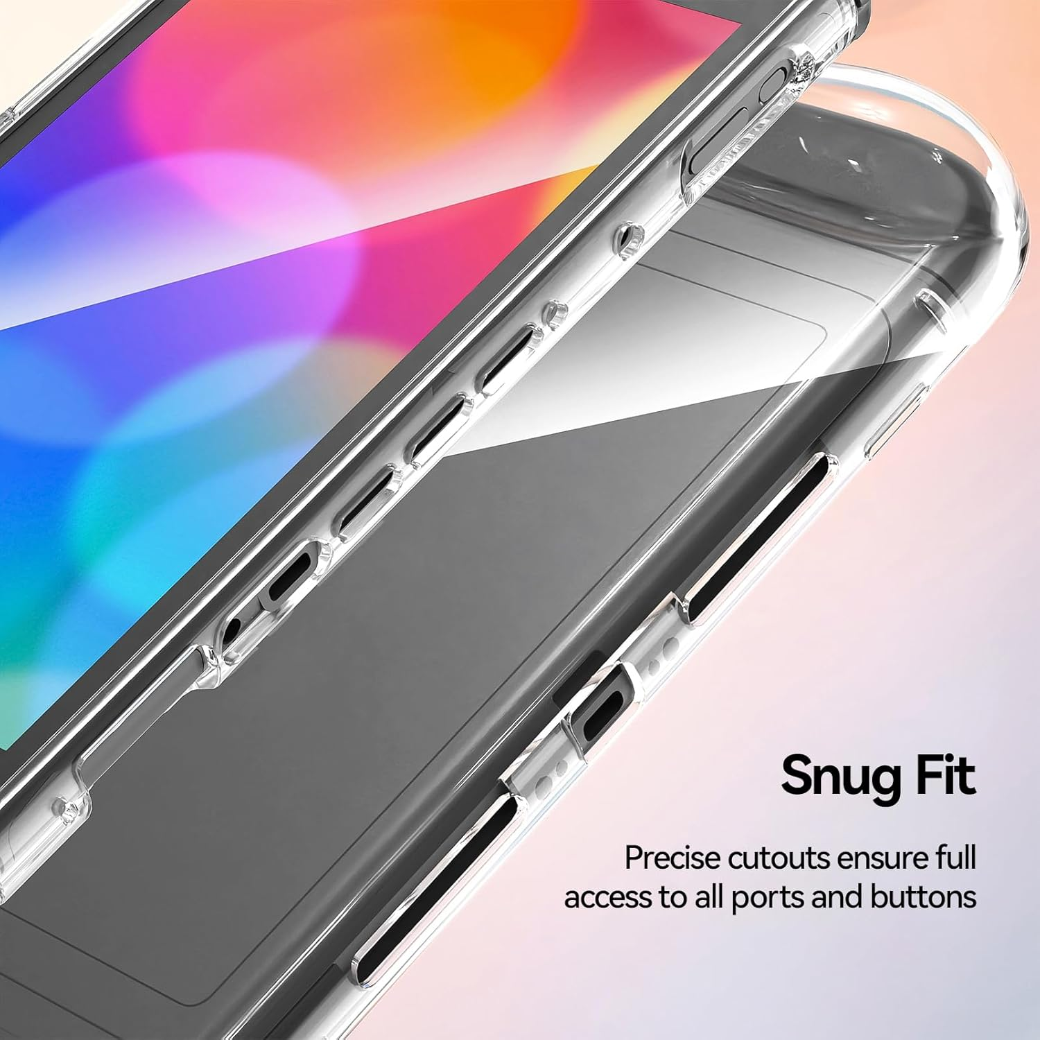 Geekshare Clear Case Compatible with Switch 2, TPU Grip Protective Cover for Switch 2025 Console and Joy Cons image number 3