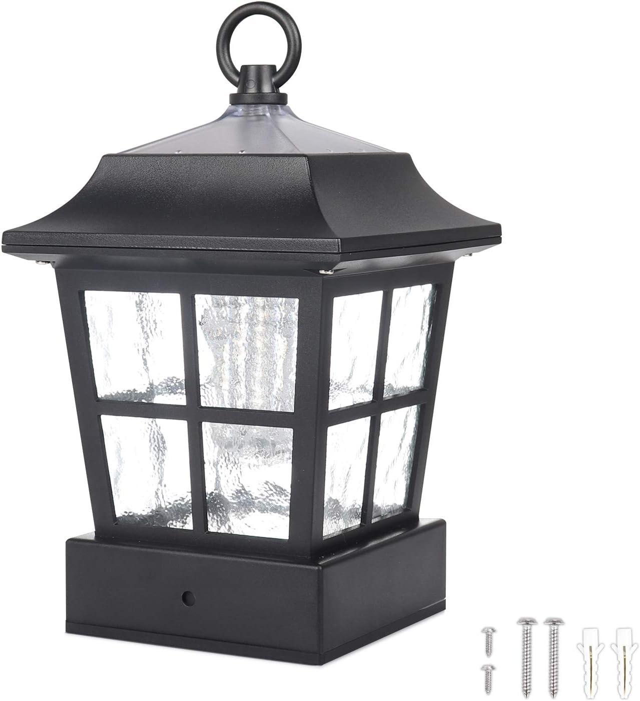 KMC Lighting Post Solar Lights Solar Deck Lights Solar Post Cap Lights Solar Fence Lights 15 LUMENS KT130QFX4 Fit for 3.7X3.7&rdquo; Regular Fence Posts or with Included Adaptor Fit for Bigger Flat Surface image number 2