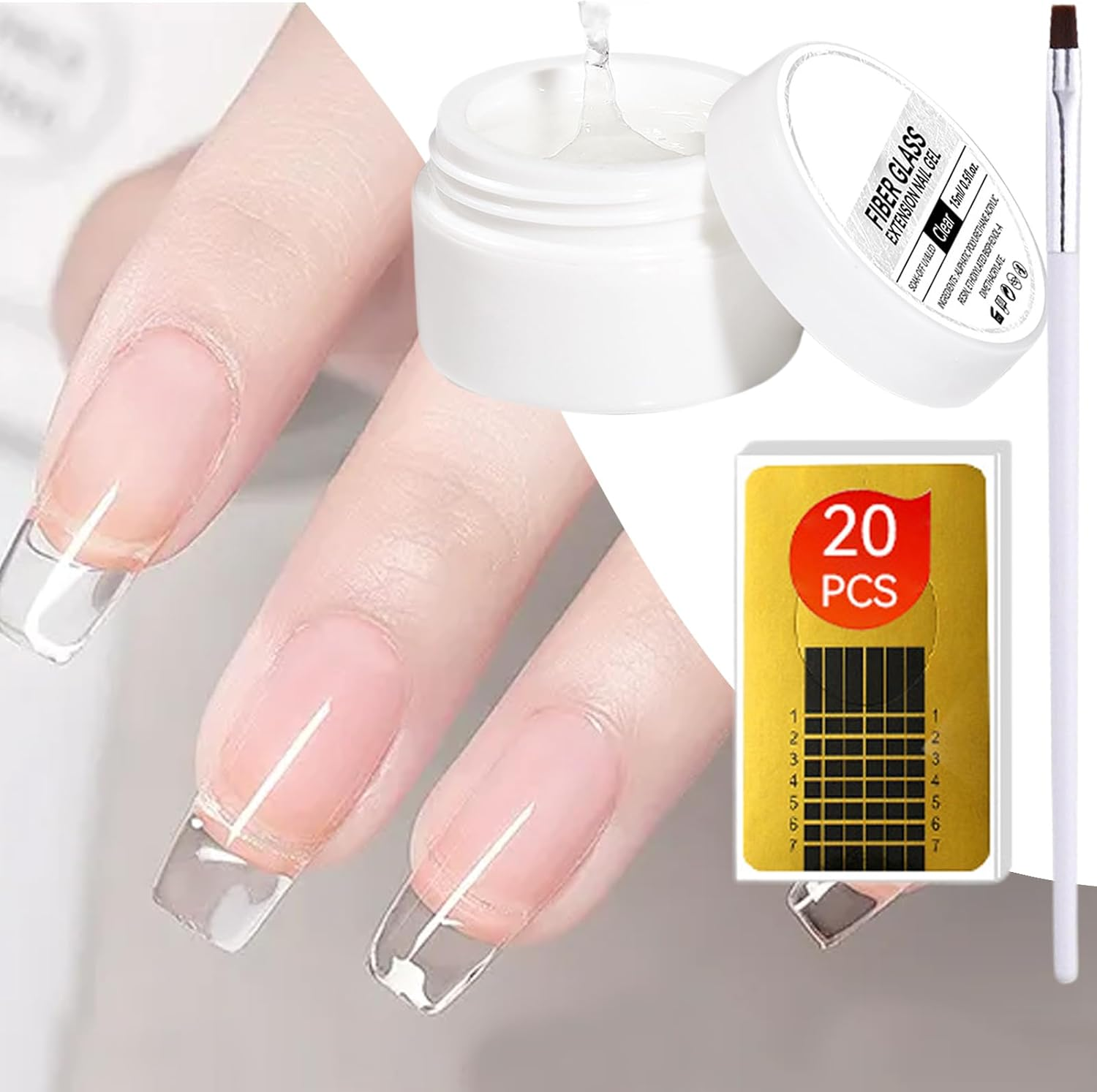 Nail Repair Protection Gel - Strong Nail Glue Strengthener | 15Ml Protective Strengthening Long Lasting Thickener for Beauty Travel Protection Home Restore Girls Adults Women Maintenance Manicure