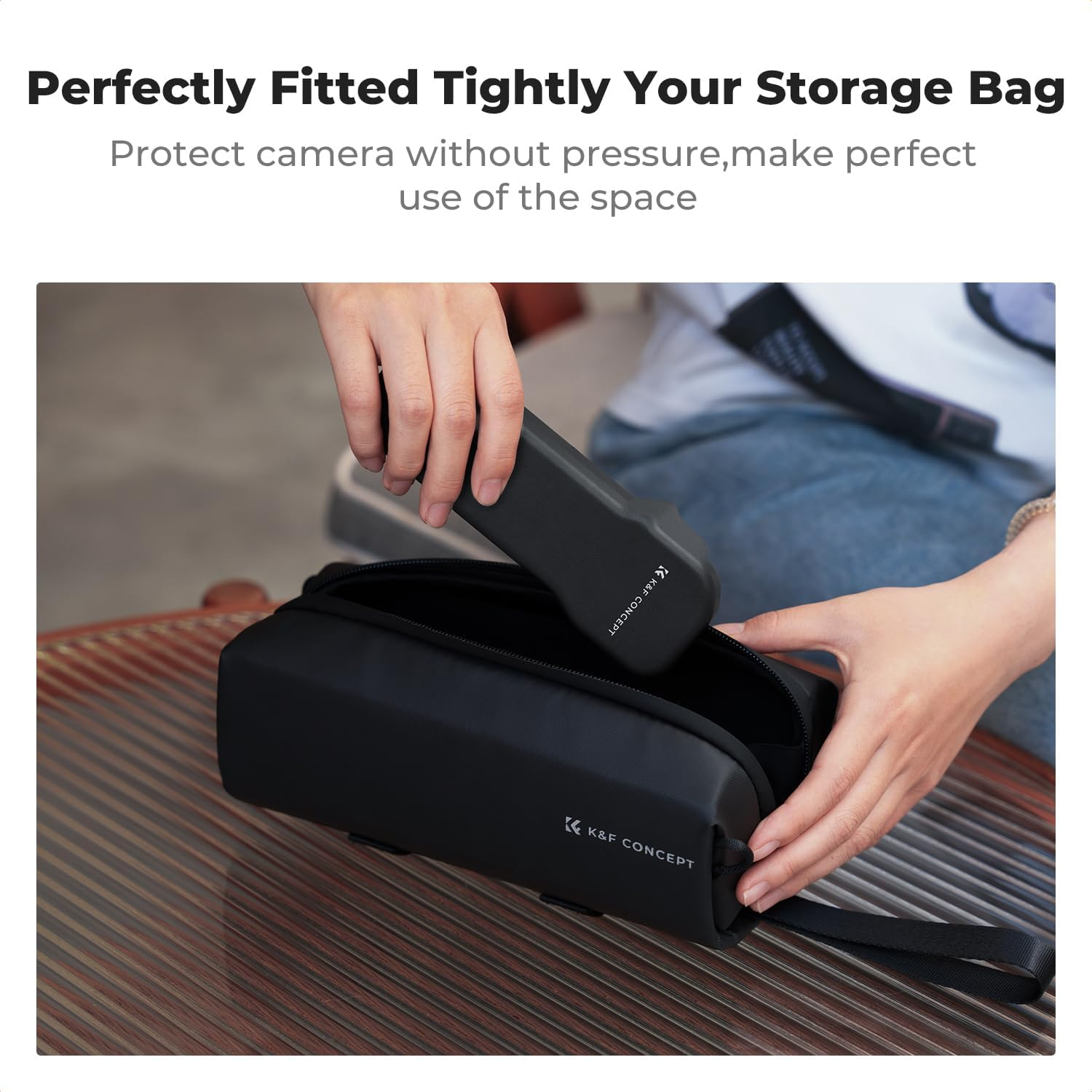 K&F Concept Osmo Pocket 3 Protector Cover Case for DJI OSMO Pocket 3 Anti-Drop Anti-Knock, Protective Cap Hard Protector Camera Accessories (Black)