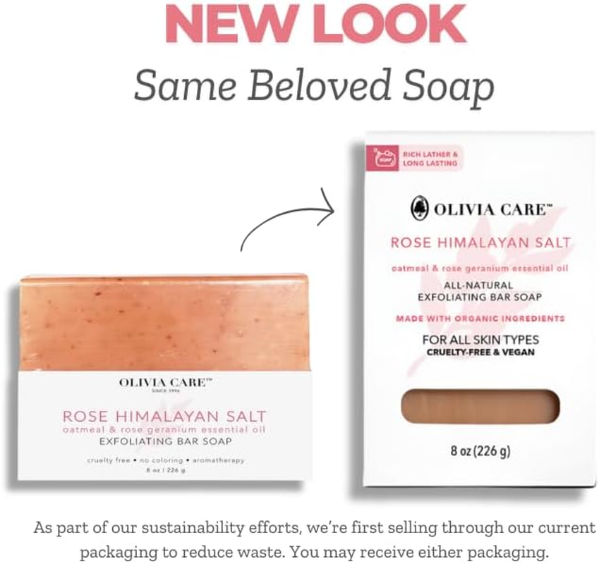 Rose Himalayan Bar Soap for Whole Body & All Skin Types. the Best Anti-Bacterial Cleanser for Hands All-Natural Beauty Soap for Showers That Gently Exfoliates with Rose Oil and Oatmeal image number 1