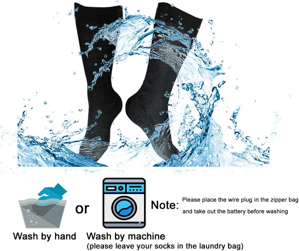 Rechargeabel Electric Heated Socks for Men and Women, Riding Motorcycle and Bicycle Camping Hiking Fishing Skiing in Cold Winter Thermal Socks Warm Foot image number 4