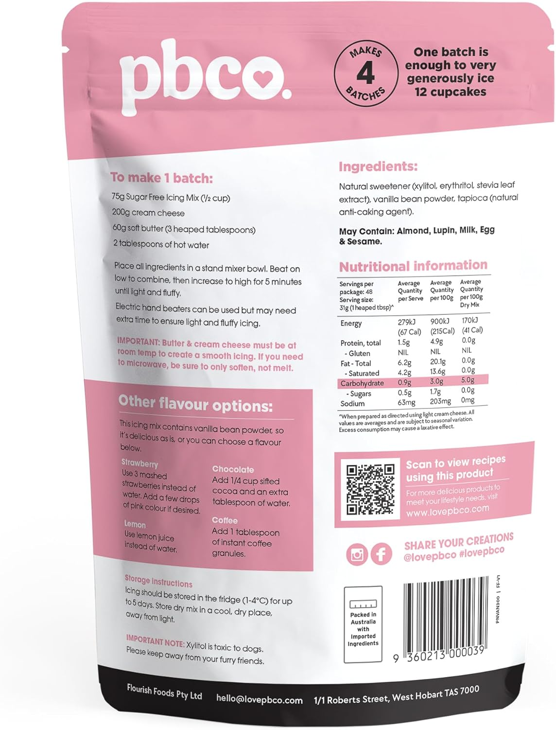Pbco. 98% Sugar Free Icing - 300G image number 3