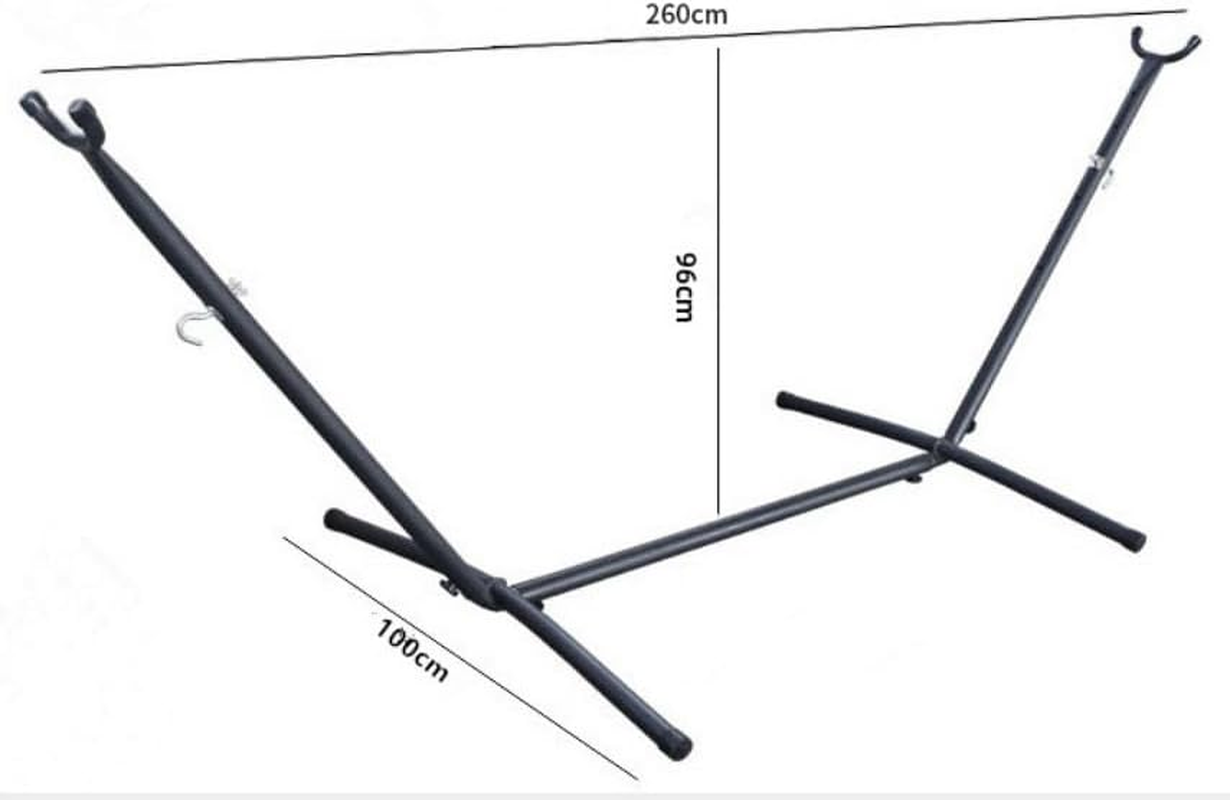 Double Hammock with Stand Heavy-Duty Space Saving Steel Stand outside Garden Yard Outdoor 600Lb Capacity Easy Assembly Hammocks and Portable Carrying Bag,Perfect for Indoor,Yard (Orange)