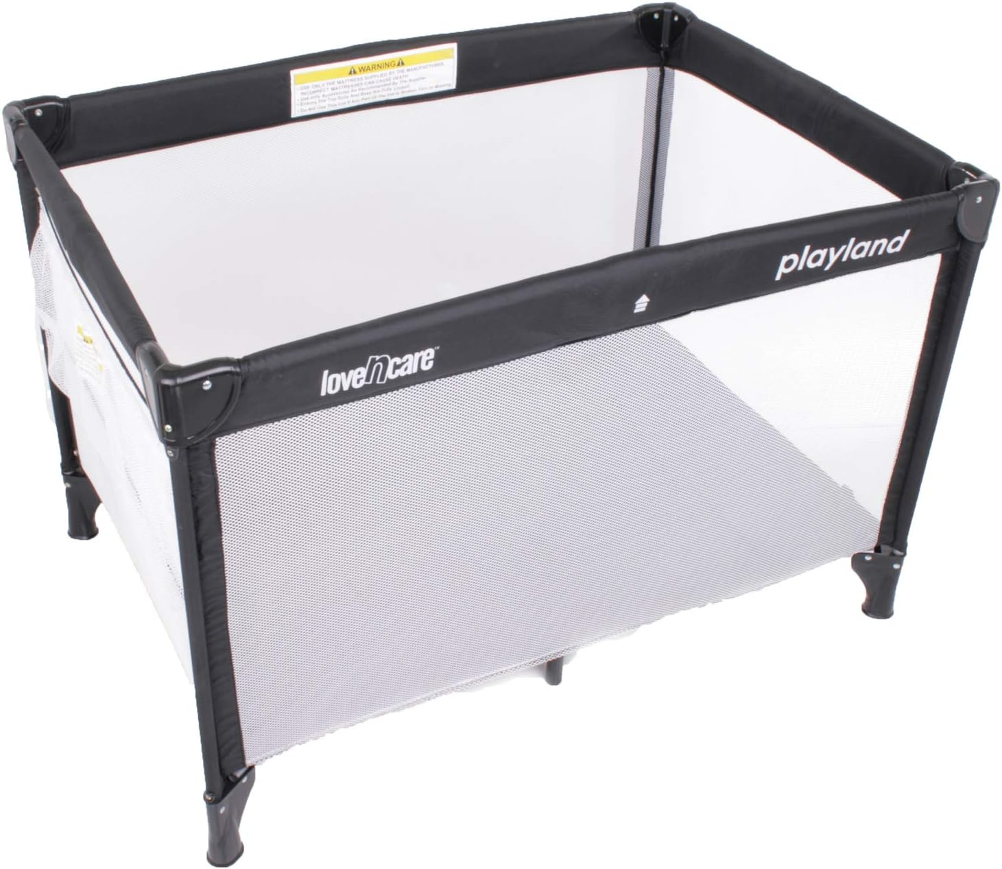 Love N Care Playland Travel Cot, Nero