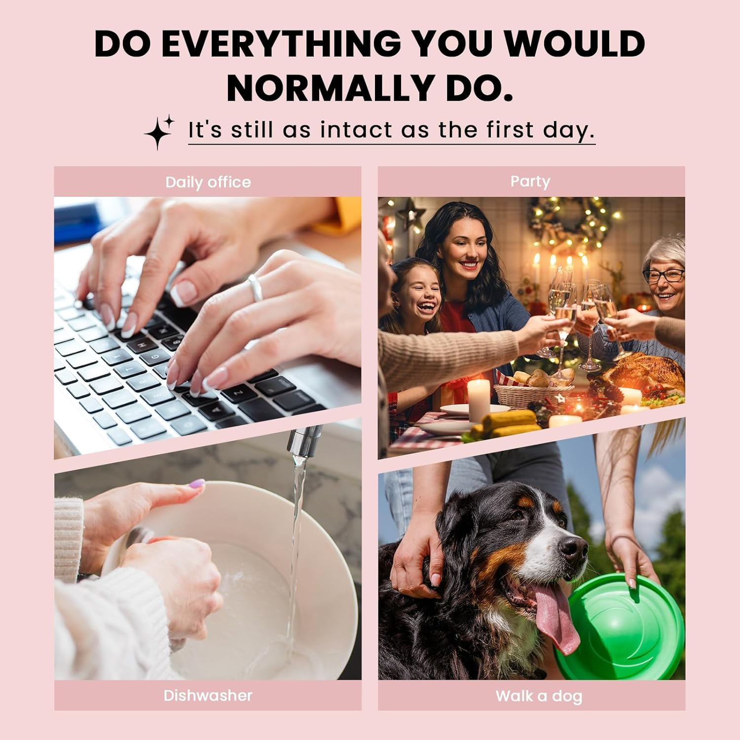 Noerrors Jelly Cat Eye False Nails Pack of 30 Short Square Naked Pink Glass Pressure Nails with Glitter, Shimmer, Acrylic and Gel Glue for Sticking False Nails